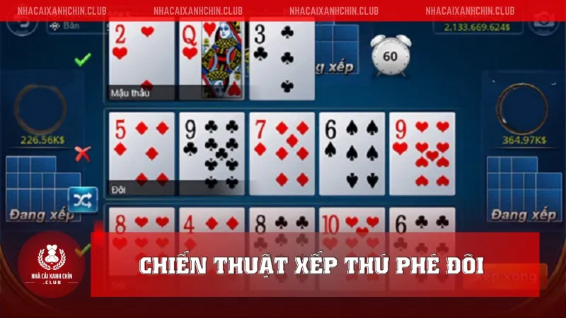 Áp dụng chiến thuật Xếp Thú Phé Đôi để gia tăng cơ hội thắng trong game bài Mậu Binh